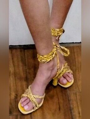 ANTOLINA BRAIDED LACE UP SANDALS